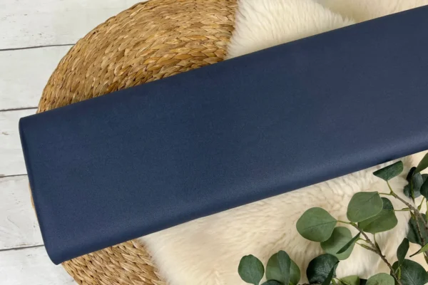 Hosenstoff Baumwoll Stretch - Pfirsichoberfläche Peach Chino - dunkel jeansblau