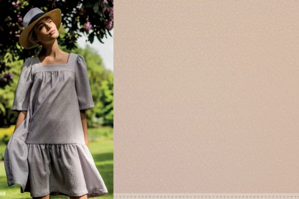 Fibre Mood 20 Lia und Viva 3D Strech Jacquard - Uni sand- Öko Tex 100