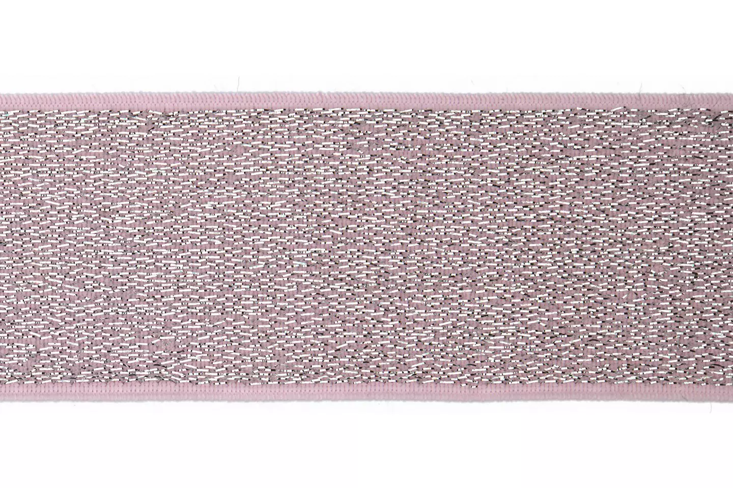 Gummiband 40mm für Rock in rosa mit Glitzer