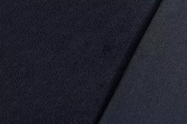 Sherpa Fleece aus Baumwolle in schwarz