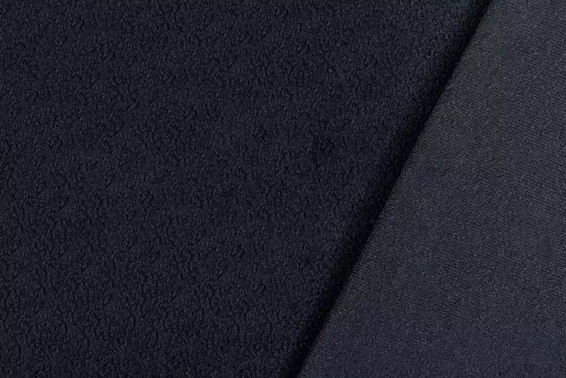 Sherpa Fleece aus Baumwolle in schwarz