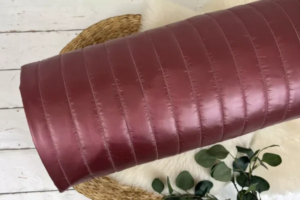wattierter Steppstoff Jacken in mauve - Streifen gesteppt beidseitig, wasserabweisend
