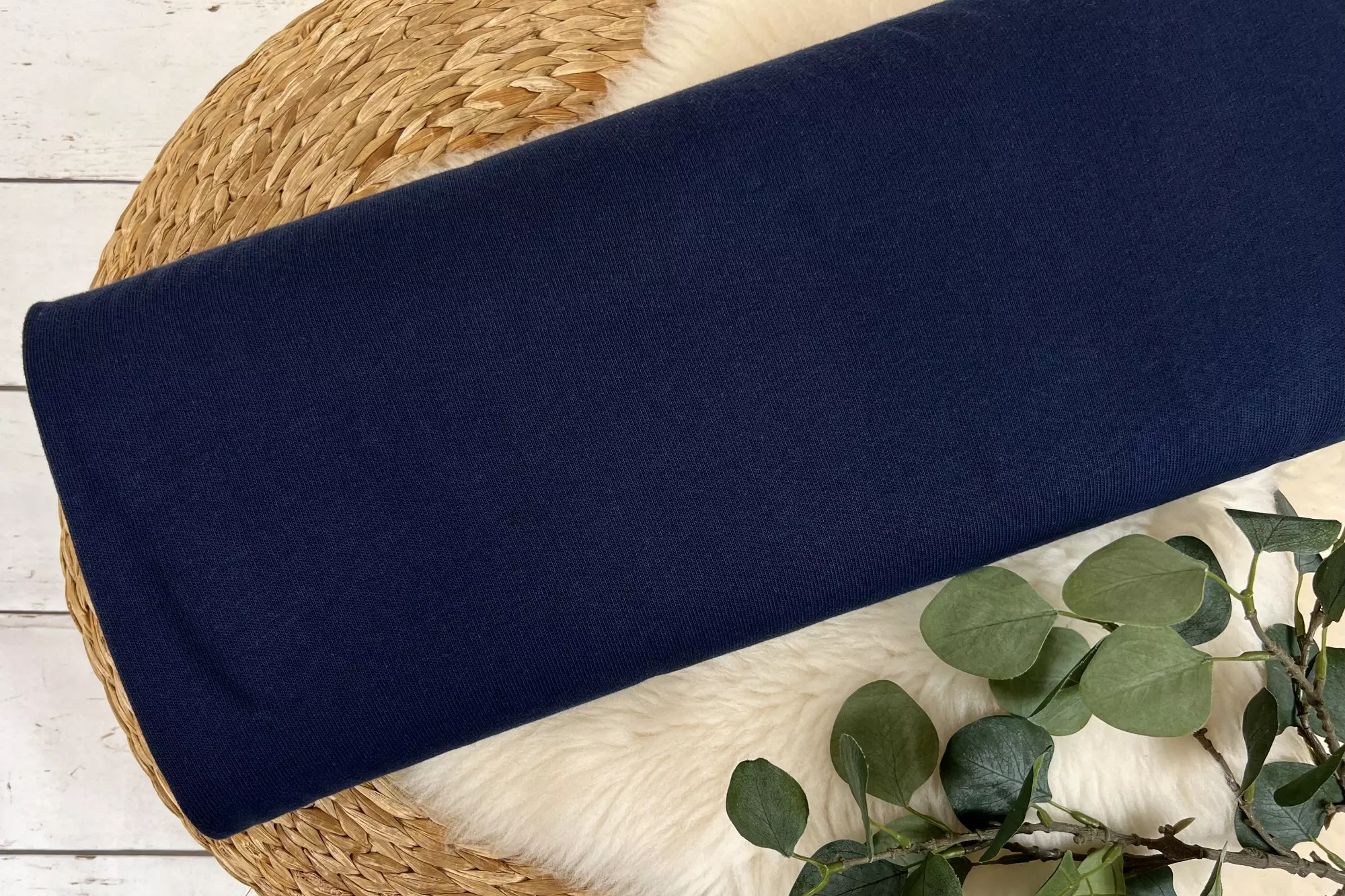 Strickstoff fein - Uni dunkelblau - Öko-Tex-100