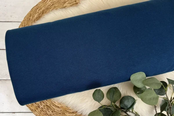 Strickstoff fein - Uni poseidon blau - Öko-Tex-100
