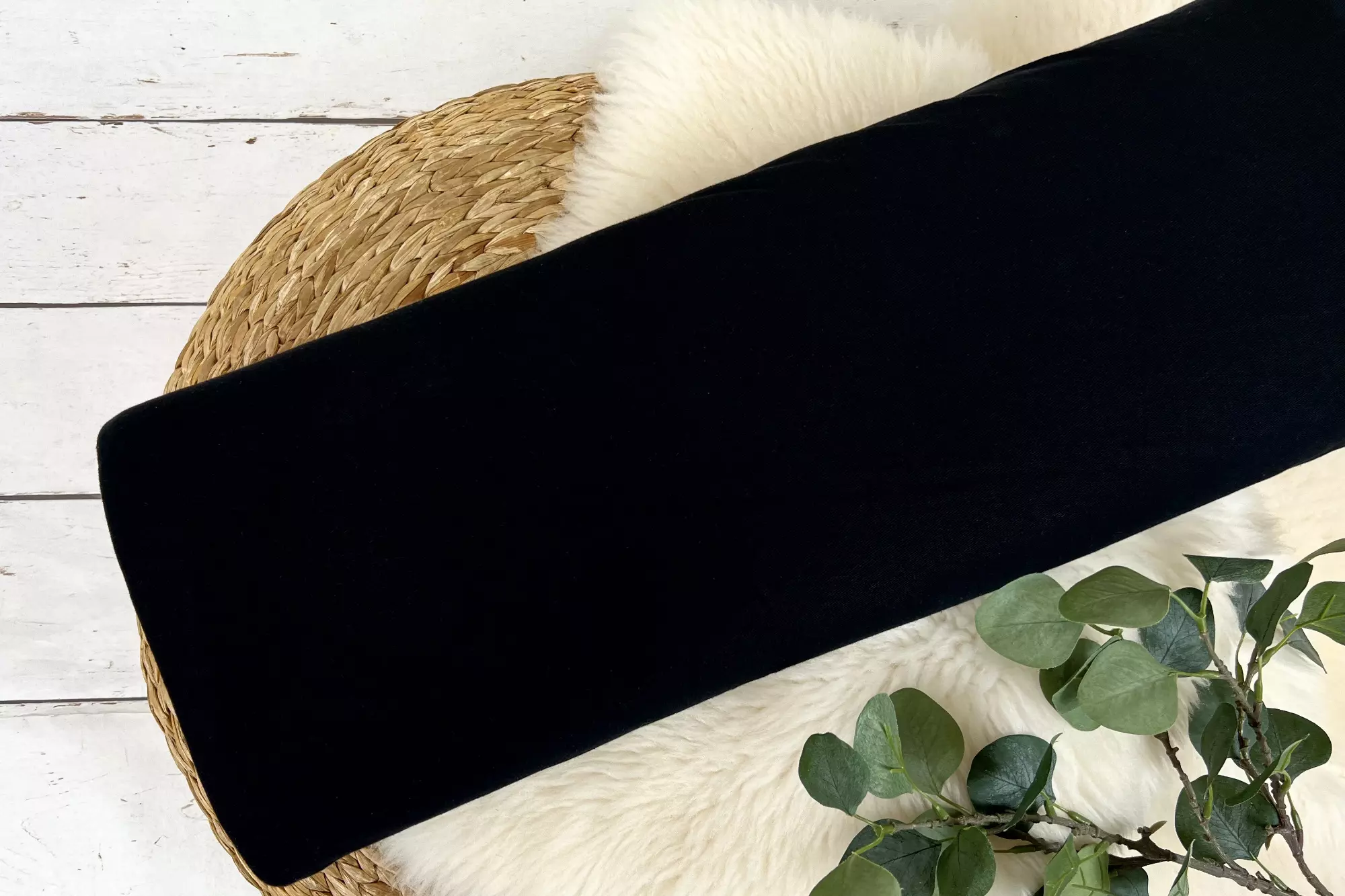 Strickstoff fein - Uni schwarz - Öko-Tex-100