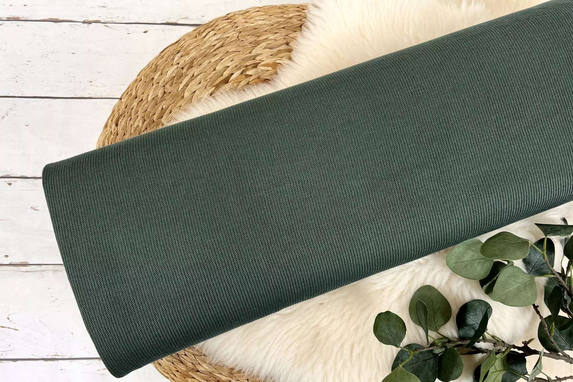 Strickstoff grob - Uni armee grün - Öko-Tex-100