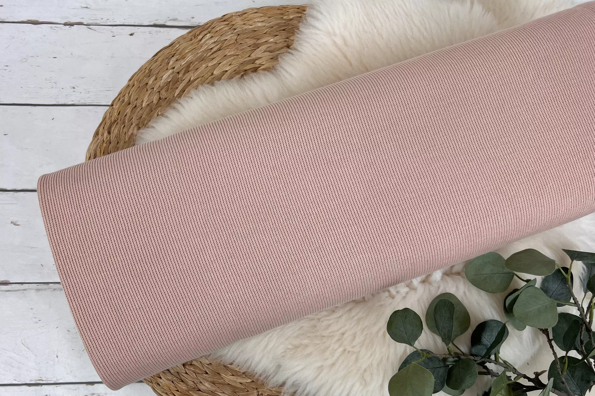 Strickstoff grob - Uni pastellrosa - Öko-Tex-100