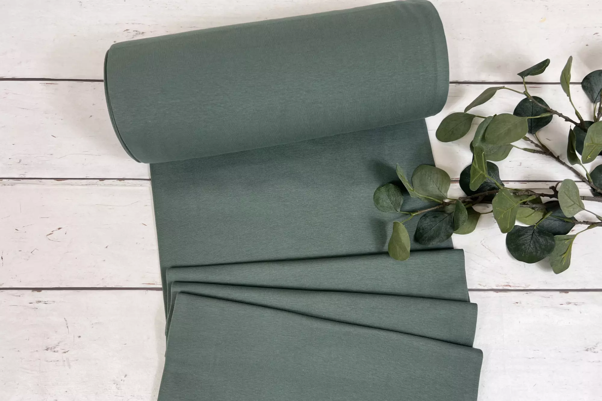 Bündchen in uni Farbe armee grün