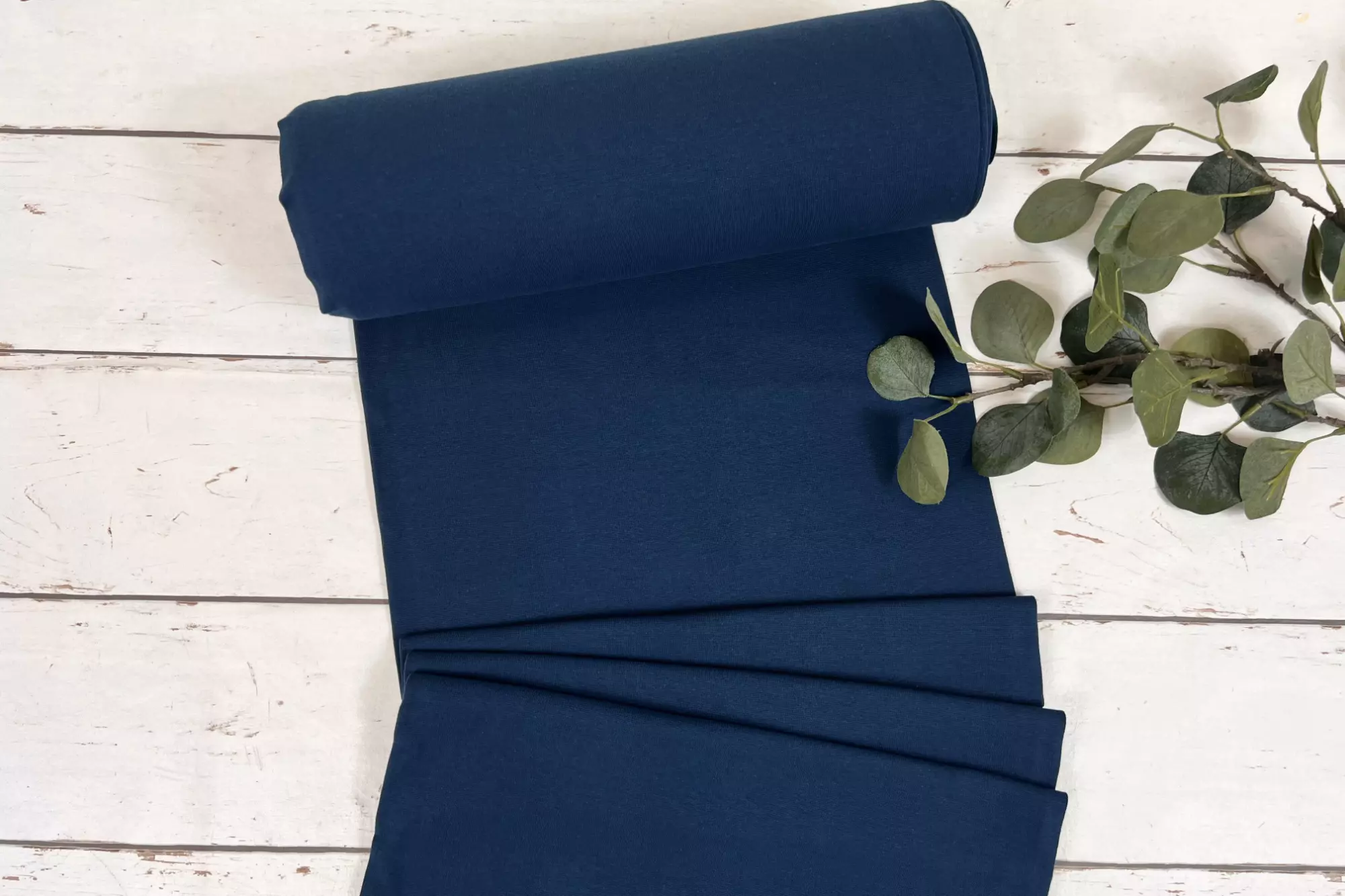 Bündchen in uni Farbe poseidon blau