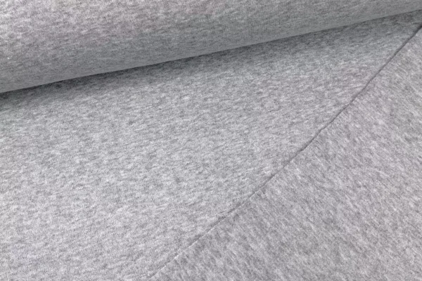 feiner Soft Strickstoff in Uni hellgrau meliert