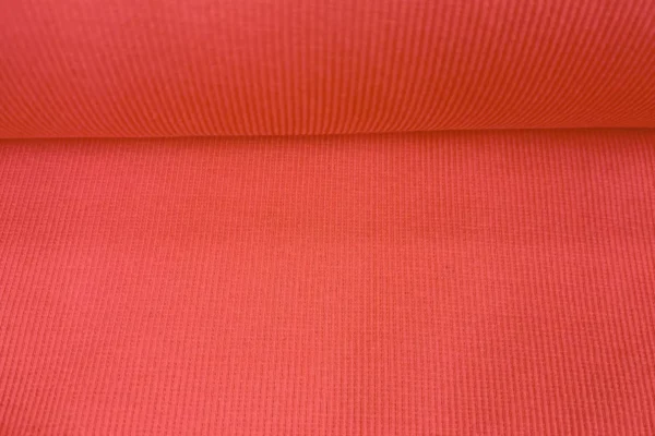 Rippbündchen Stoff - Uni dunkel koralle - 50cm Schlauchware Öko-Tex-100