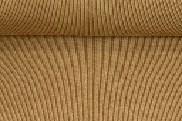 Rippbündchen Stoff - Uni dunkelzimt - 50cm Schlauchware Öko-Tex-100
