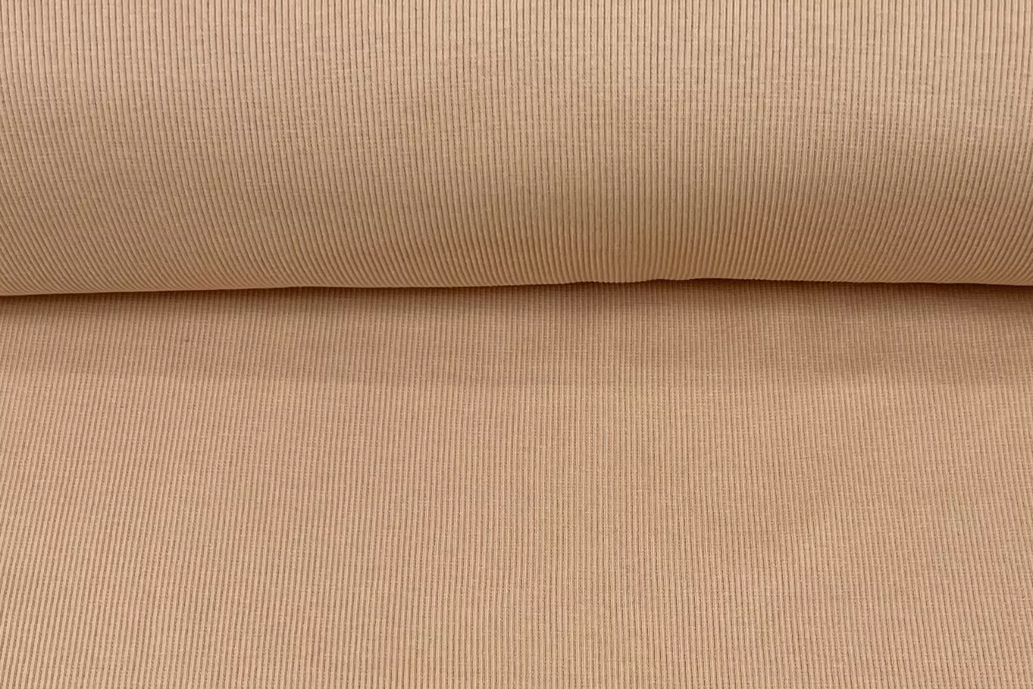Rippbündchen Stoff - Uni elfenbein - 50cm Schlauchware Öko-Tex-100