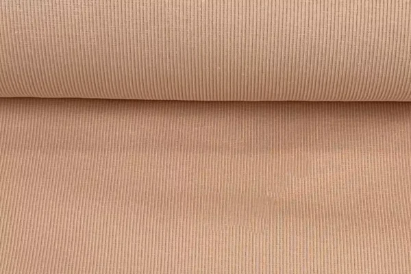 Rippbündchen Stoff - Uni kamel - 50cm Schlauchware Öko-Tex-100
