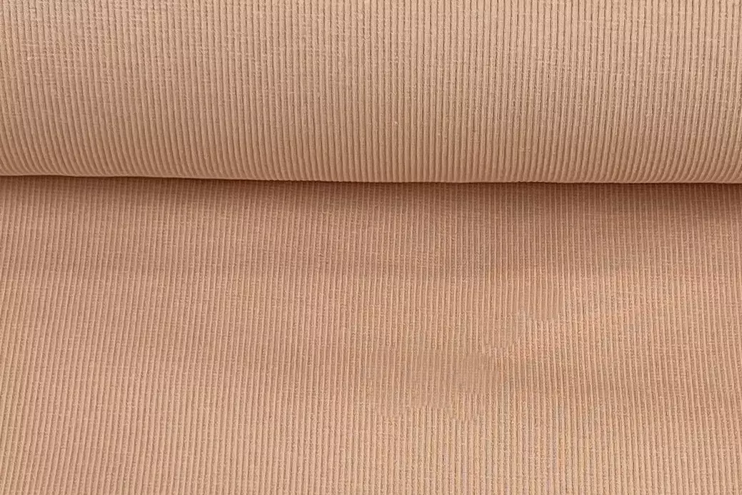 Rippbündchen Stoff - Uni kamel - 50cm Schlauchware Öko-Tex-100