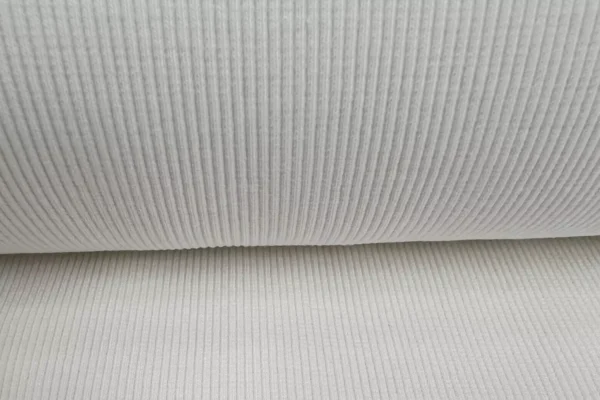 Rippbündchen Stoff - Uni ecru - 50cm Schlauchware Öko-Tex-10