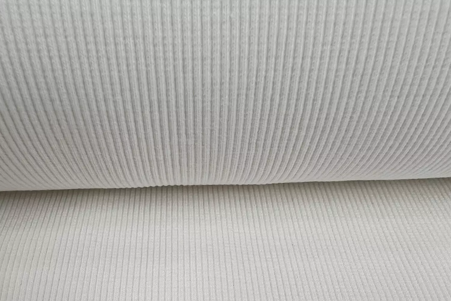 Rippbündchen Stoff - Uni ecru - 50cm Schlauchware Öko-Tex-10