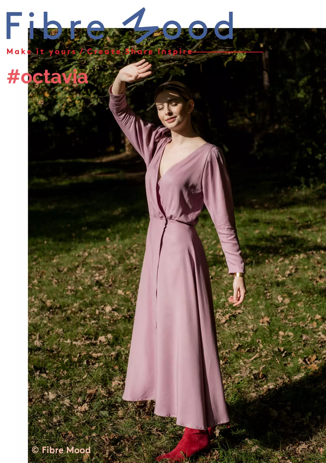Fibre Mood Special Octavia - Lyocell Tencel Stoff in Uni dunkelflieder - Öko Tex 100 – Bild 7