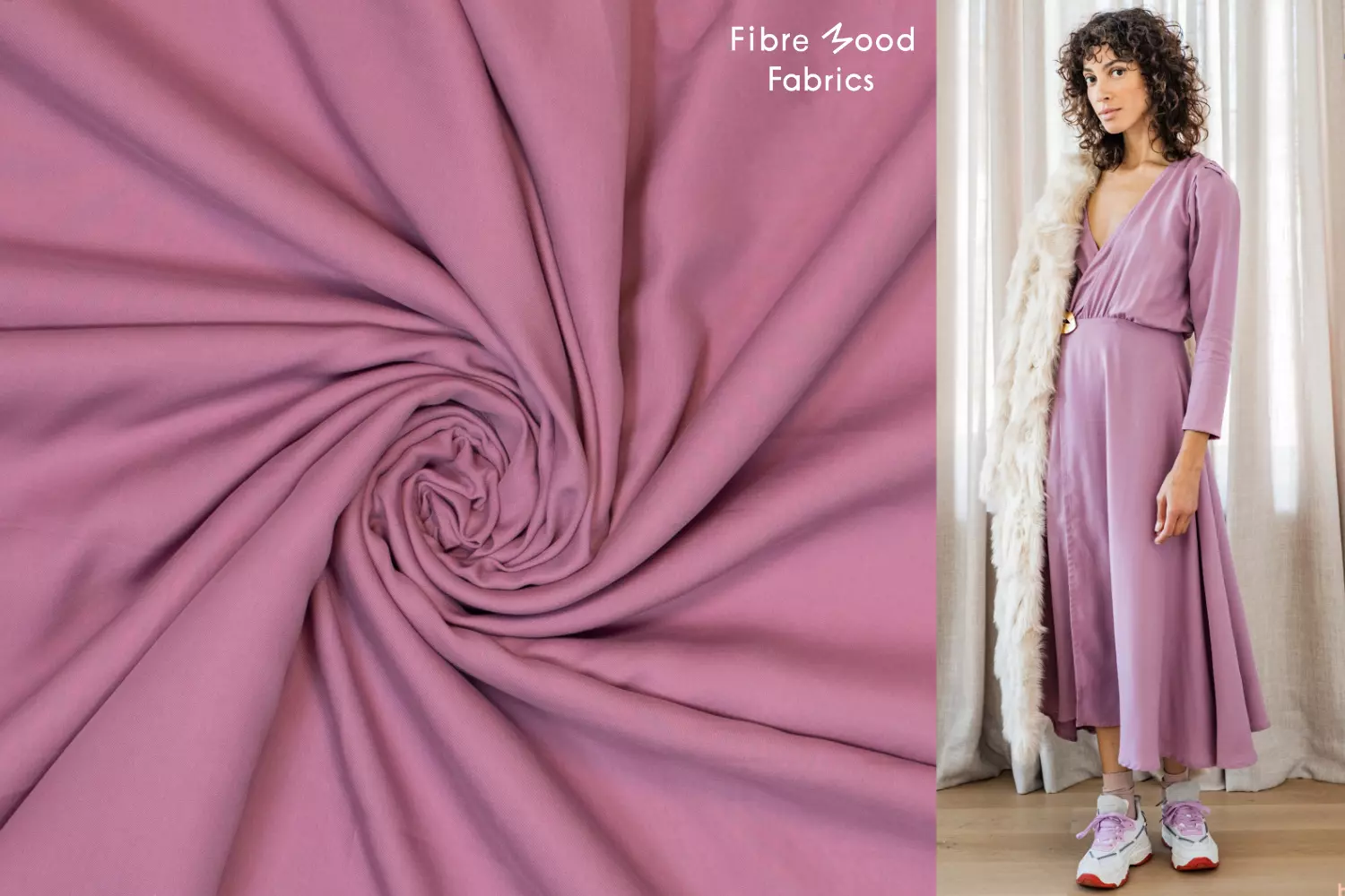 Fibre Mood Special Octavia - Lyocell Tencel Stoff in Uni dunkelflieder - Öko Tex 100