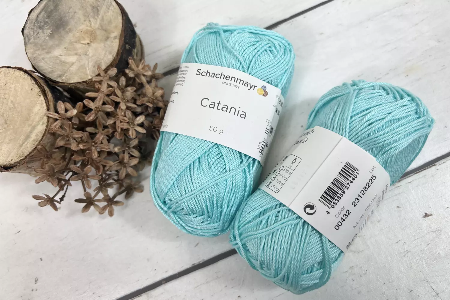Schachenmayr Wolle Catania 50g Uni (100 % Baumwolle) 00432 (tiffany)