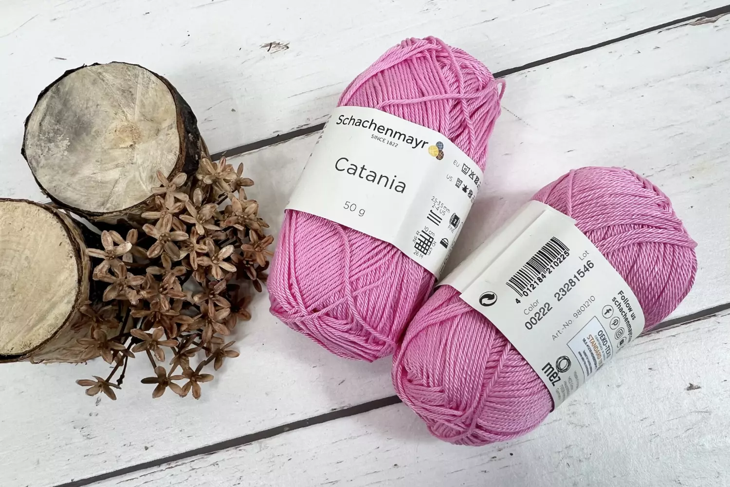 Schachenmayr Wolle Catania 50g Uni (100 % Baumwolle) 9801210-00222 (orchidee)