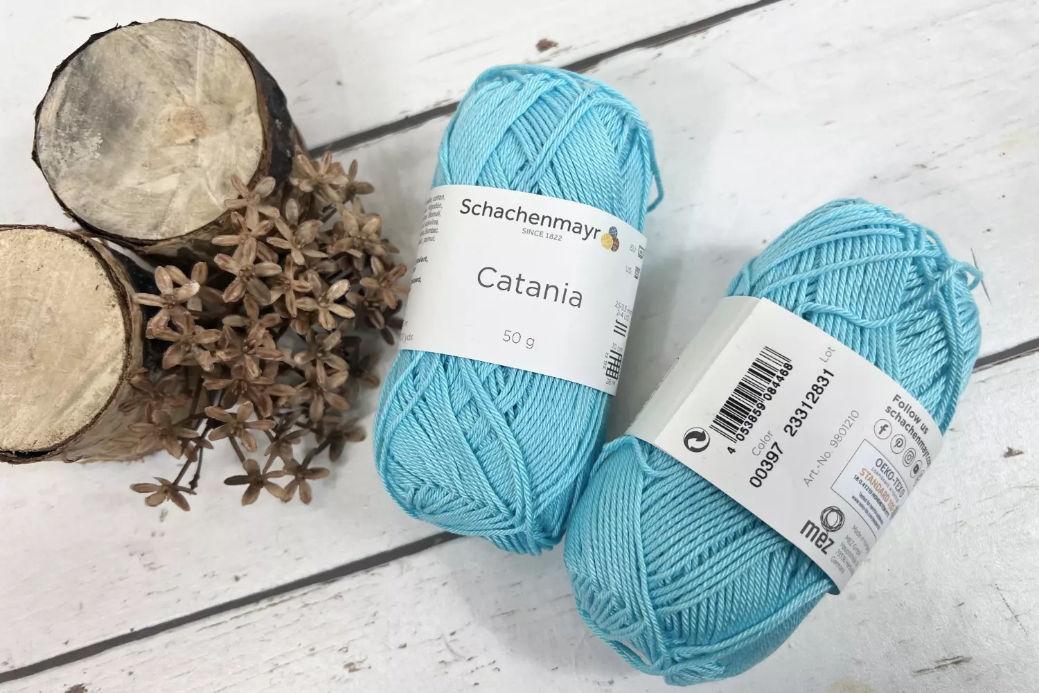 Schachenmayr Wolle Catania 50g Uni (100 % Baumwolle) 9801210-00397 (türkis)
