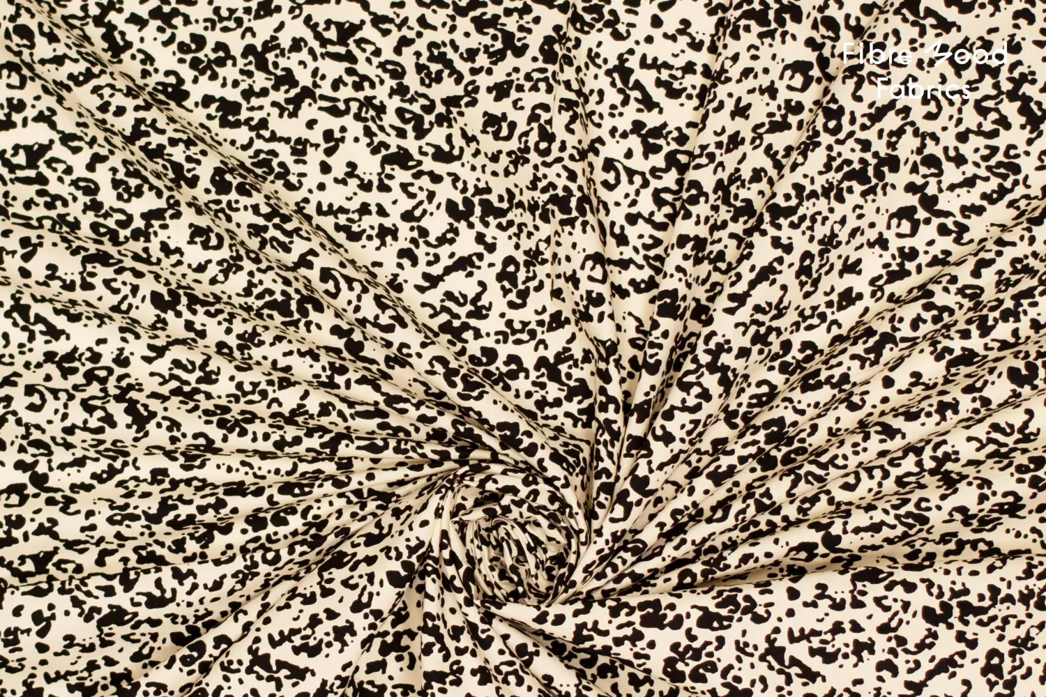 Reststück 70cm Fibre Mood 22 Harper - Baumwolle Popeline Tiger Animalprint in ecru, schwarz - Ökotex 100 – Bild 3