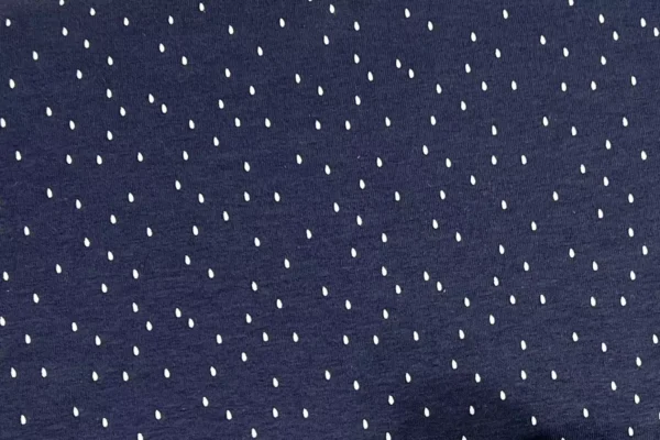 Jersey Stoff mit Tropfen in blau