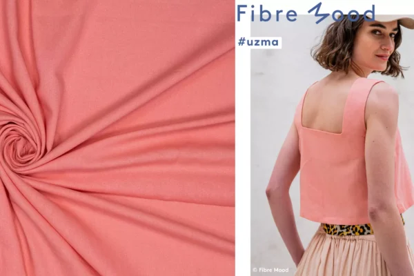 Fibre Mood 23 Uzma Leinen Viskose Mix Stoff in Uni apricot