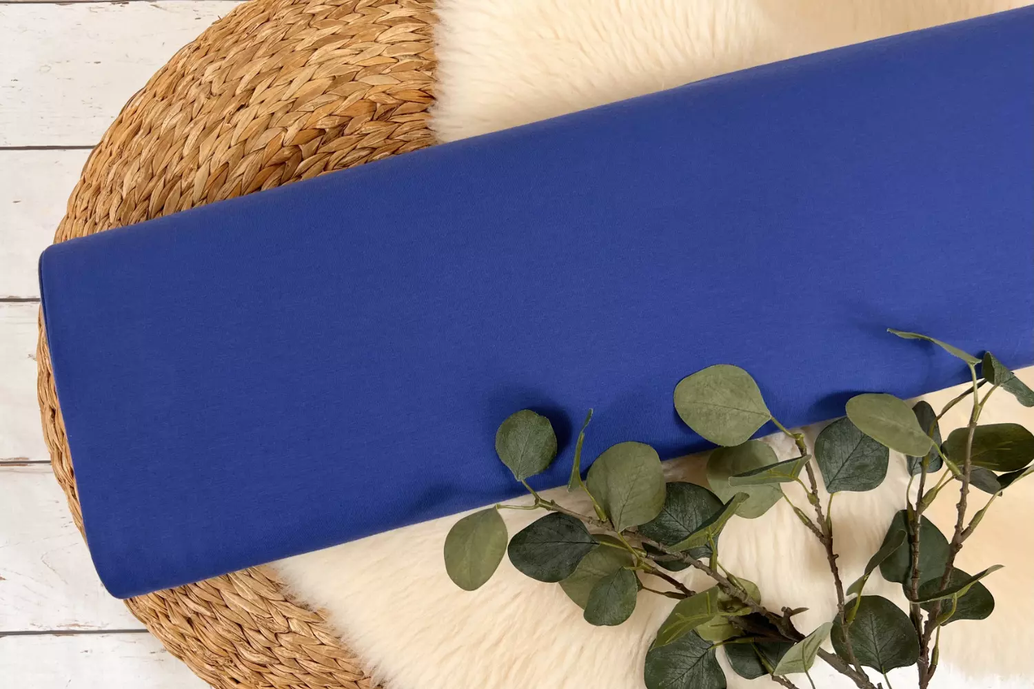 Jersey Stoff Öko-Tex-100 - Uni blau und petrol Töne (verschiedene Farben) – Bild 5
