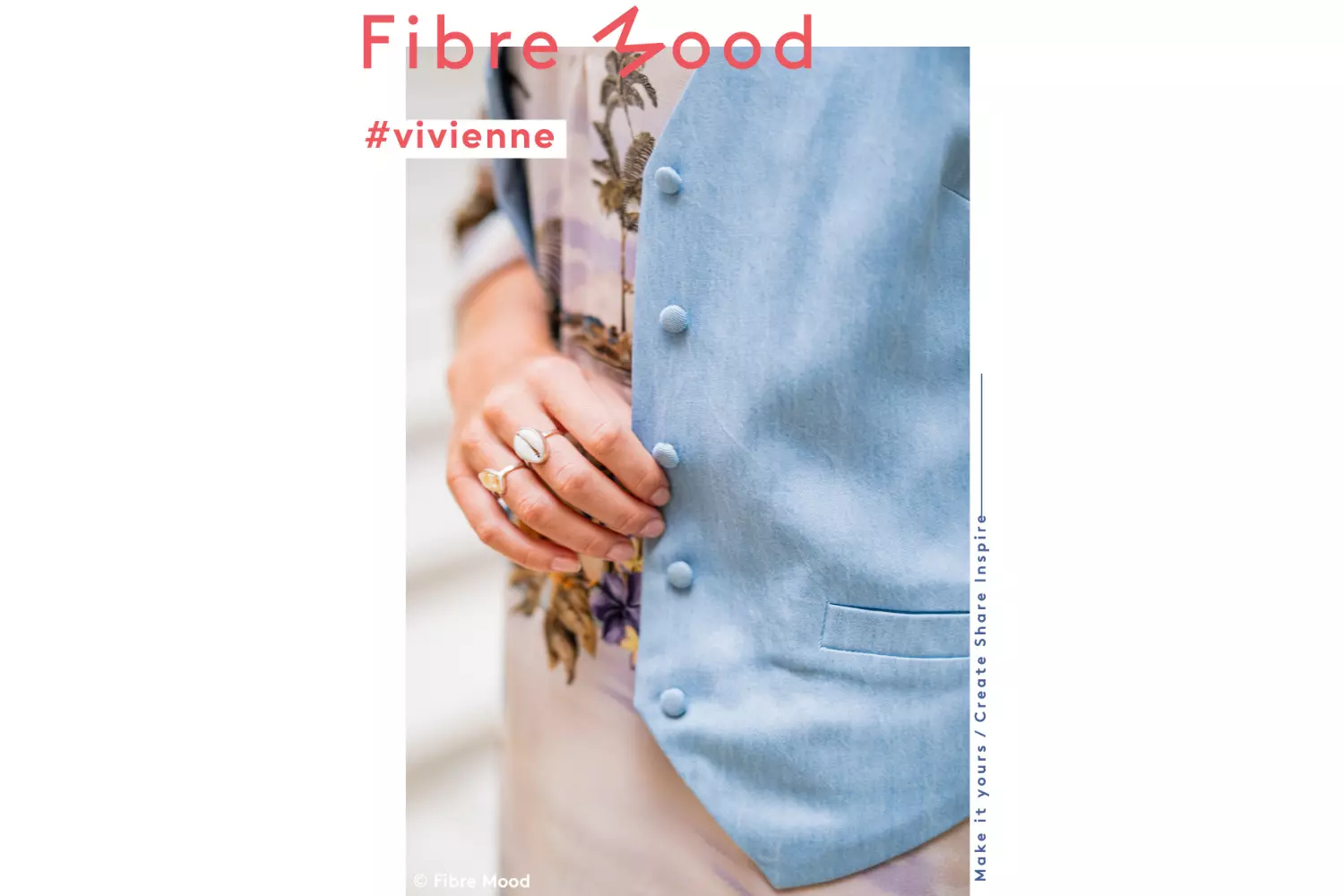 Fibre Mood 23 Trix, Vivienne - Tencel Stoff Denim jeansblau - Ökotex 100 – Bild 10