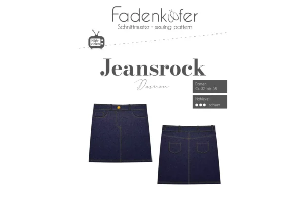 Papierschnittmuster Fadenkäfer Jeansrock Damen