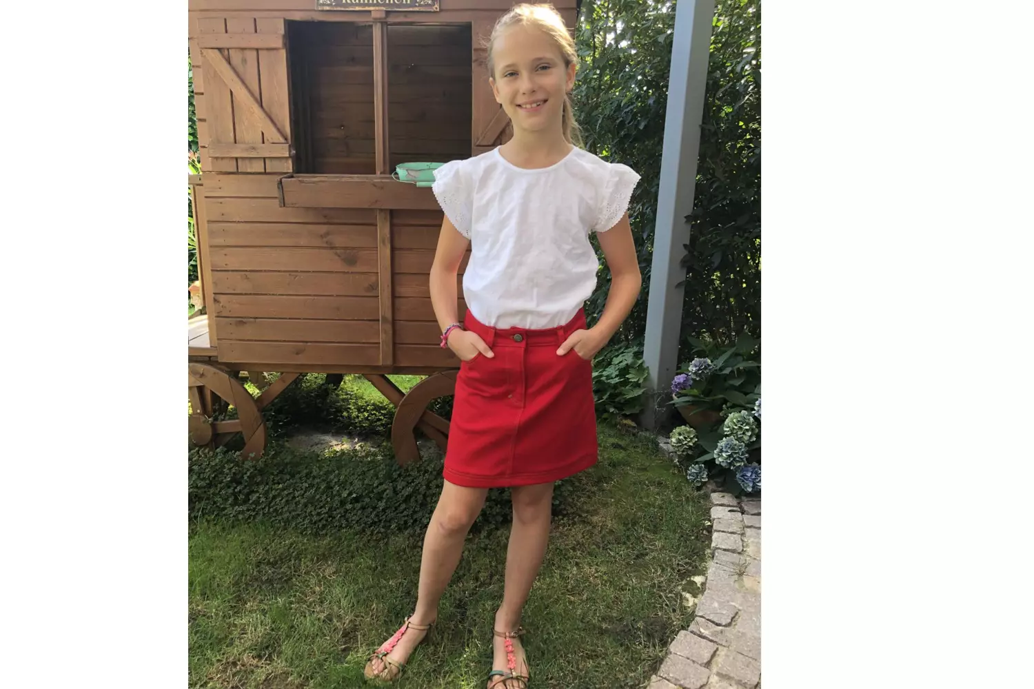 Papierschnittmuster Fadenkäfer Jeansrock Kinder – Bild 2