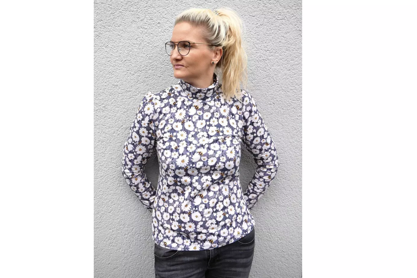 Papierschnittmuster Fadenkäfer Rollkragen Pullover Damen – Bild 4