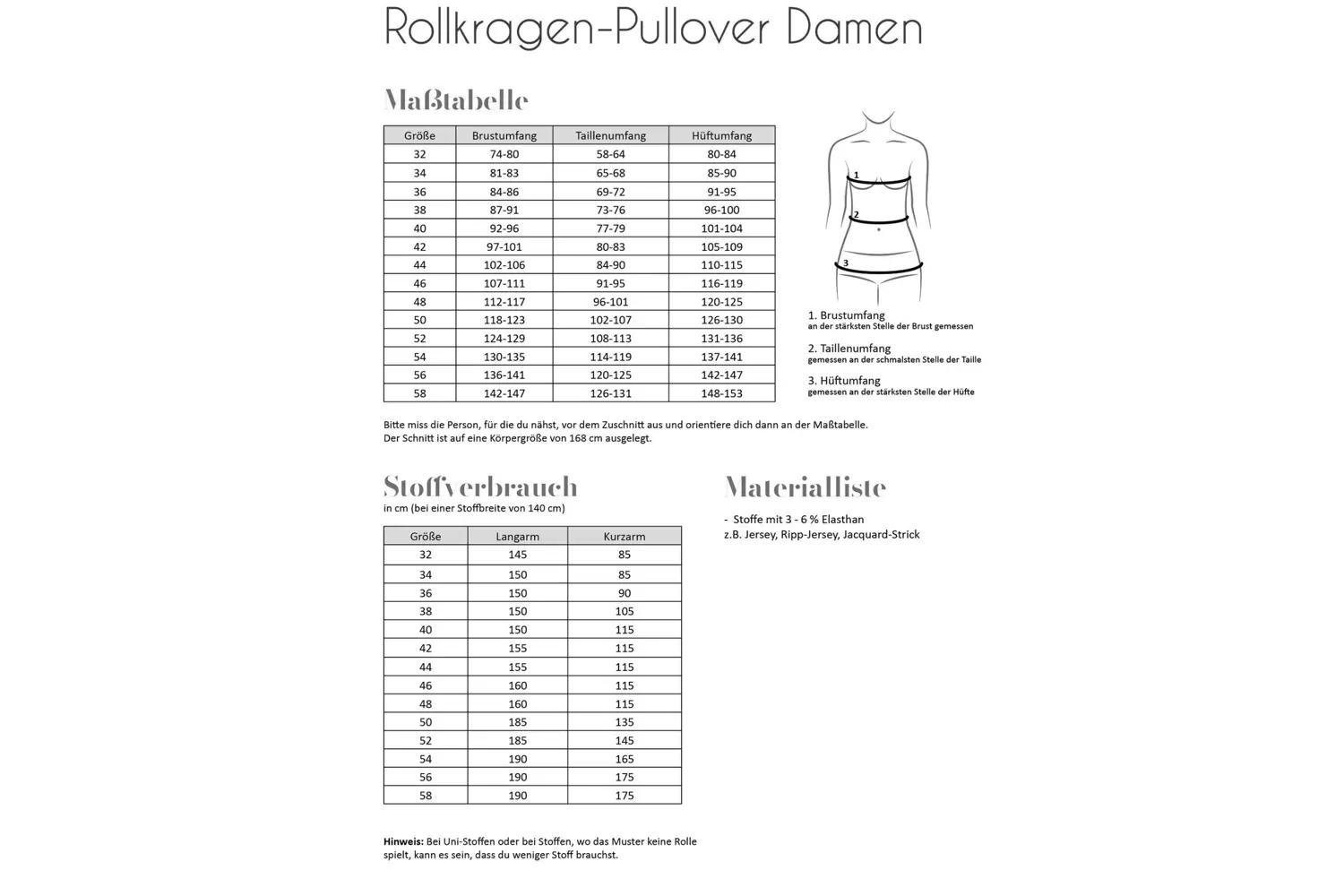 Papierschnittmuster Fadenkäfer Rollkragen Pullover Damen – Bild 5
