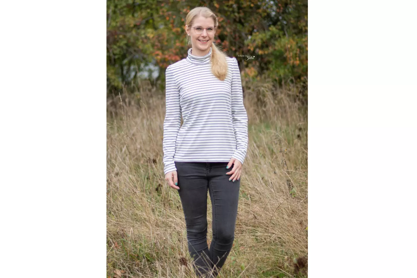 Papierschnittmuster Fadenkäfer Rollkragen Pullover Damen – Bild 3