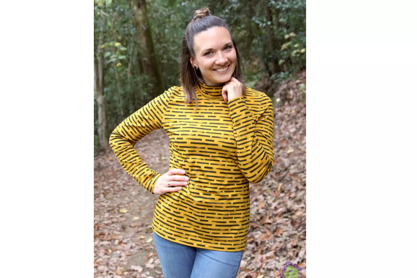 Papierschnittmuster Fadenkäfer Rollkragen Pullover Damen – Bild 2