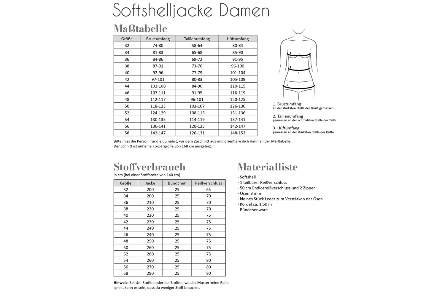 Papierschnittmuster Fadenkäfer Softshelljacke Damen – Bild 4