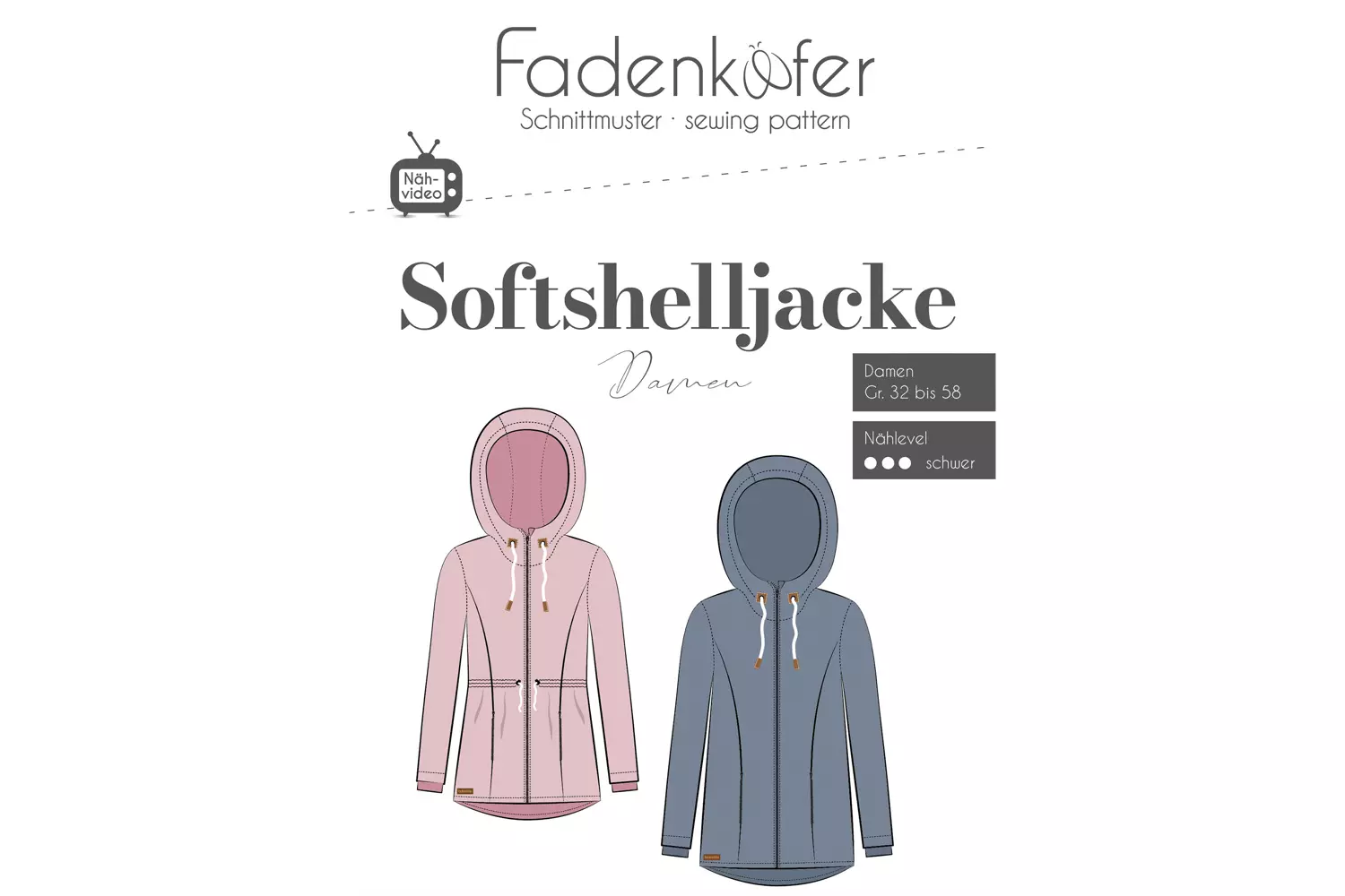 Papierschnittmuster Fadenkäfer Softshelljacke Damen