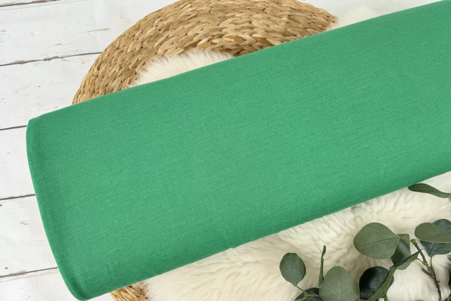 Jersey Stoff mit Jeansoptik - in verschiedenen Uni Farben - Öko-Tex-100 – Bild 14