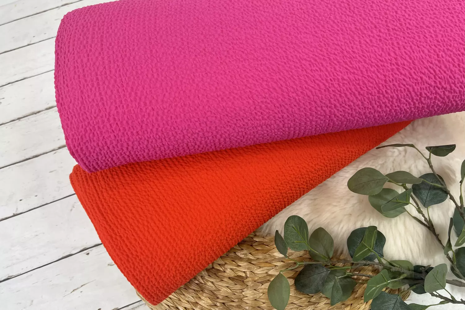 Viskose Crepe Struktur in pink – Öko-Tex 100 – Bild 3