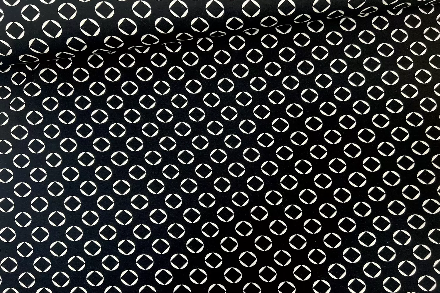 Viskosejersey - Vintage Punkte Polka Dots in schwarz - Öko-Tex-100 – Bild 3