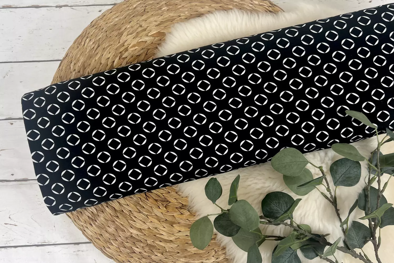 Viskosejersey - Vintage Punkte Polka Dots in schwarz - Öko-Tex-100 – Bild 2