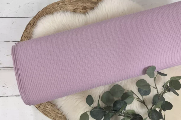 dünner Waffeljersey Stoff - Uni altrosa - Öko-tex-100