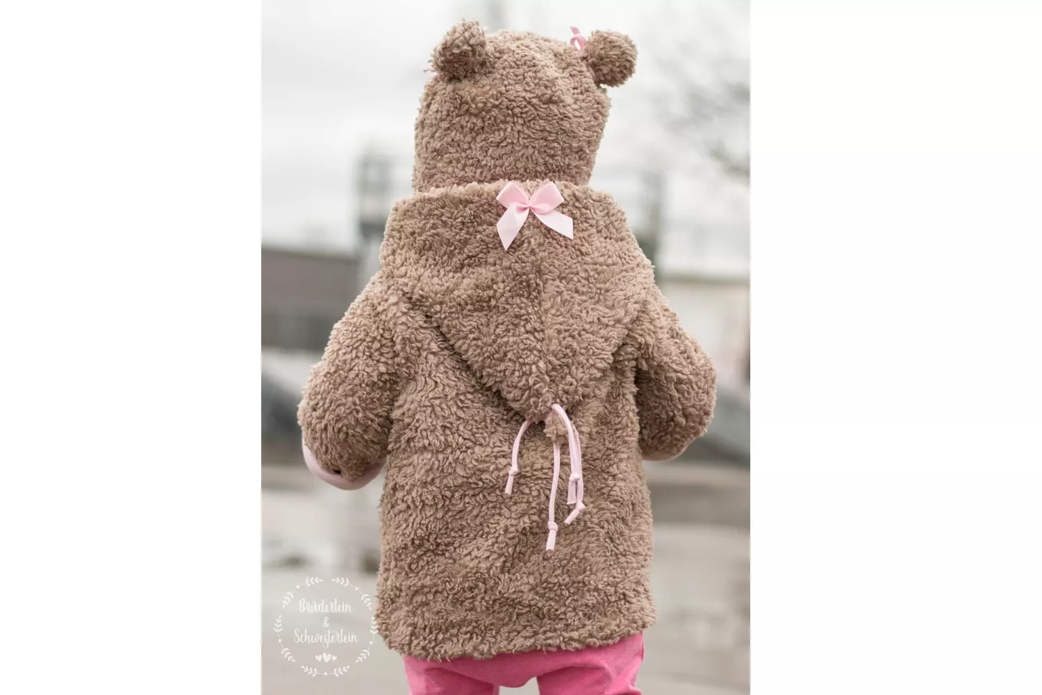 Reststück 40cm Baumwoll Teddystoff in Uni hellbraun - Öko-Tex-100 – Bild 4