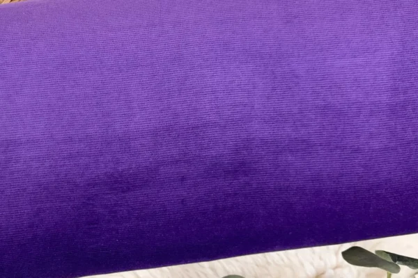 Feincord Jersey Baumwolle - Uni lila - Öko Tex 100