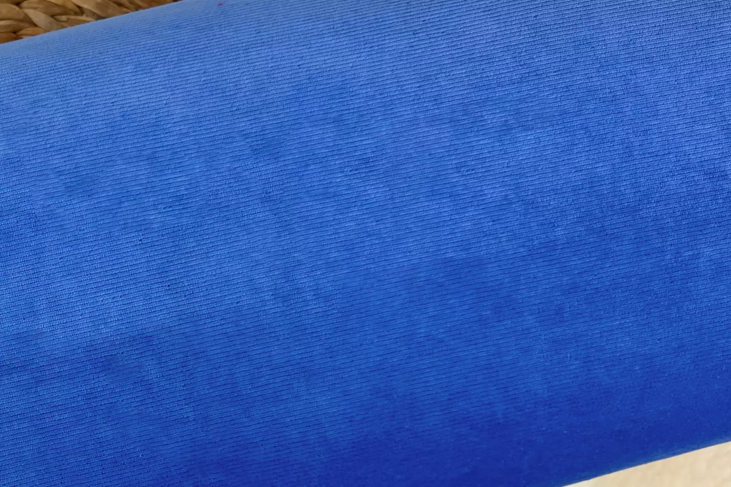 Feincord Jersey Baumwolle - Uni azurblau - Öko Tex 100