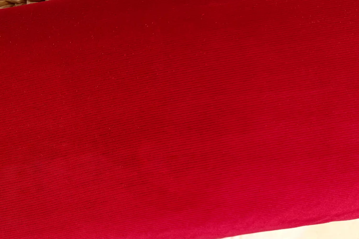 Feincord Jersey Baumwolle - Uni rot - Öko Tex 100