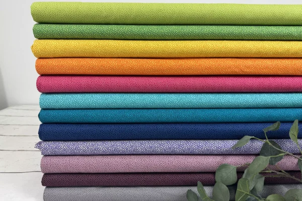 Baumwollstoff Popeline - bunte, unregelmäßige Punkte (verschiedene Farben) - Öko-Tex-100, Swafing