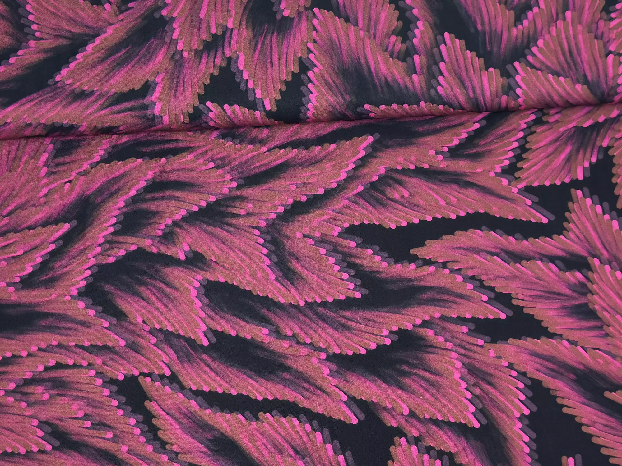 Viskose Stoff - Fall Leaves by Thorsten Berger in pink